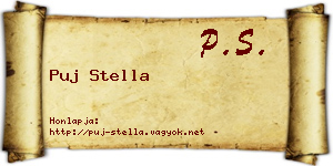 Puj Stella névjegykártya